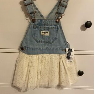NWT Oshkosh B’gosh ruffle skirt overall jumper